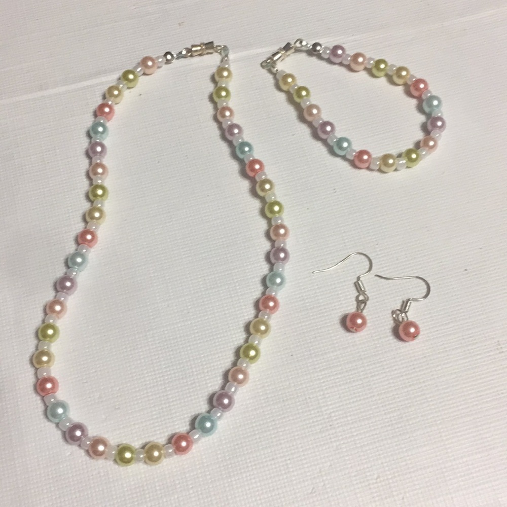 Girls pastel jewelry set